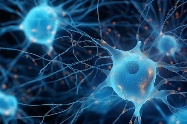脳のニューラルネットワークの電子微鏡 ゲネレーティブAI