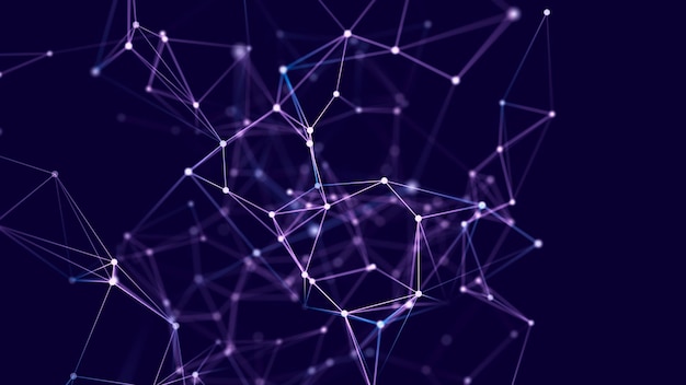 electronic block of information dissemination the movement of triangular figures in a structural connection 3d