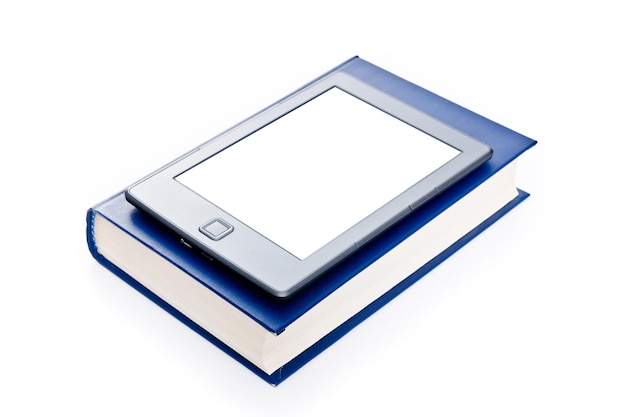 Electronic book isolated on a white background