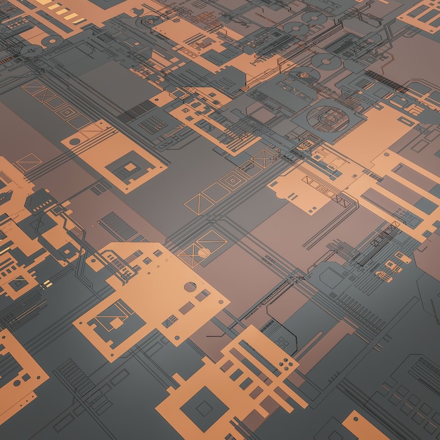 Electronic circuit board close up