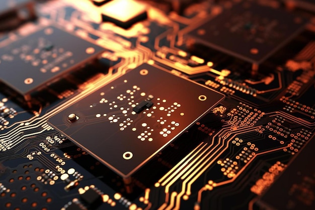 electronic circuit board close up