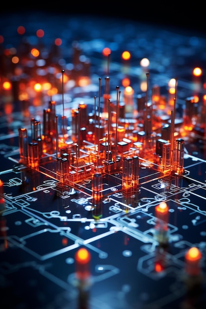 electronic circuit board HD 8K wallpaper Stock Photographic Image