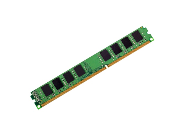 Electronic collection computer random access memory RAM modules isolated on the white background