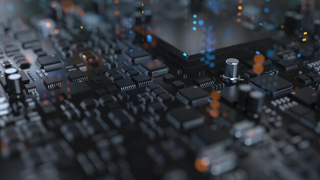 Electronic components on a printed circuit board in large quantities