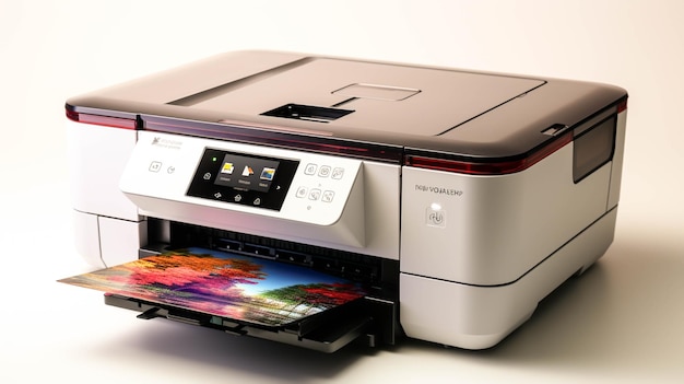 Electronic Device Inkjet printer on white background