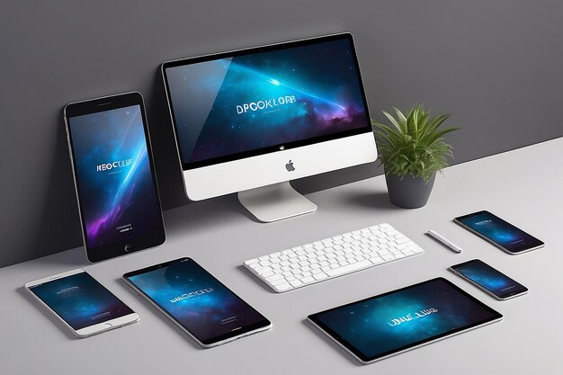 Photo electronic device mockup series