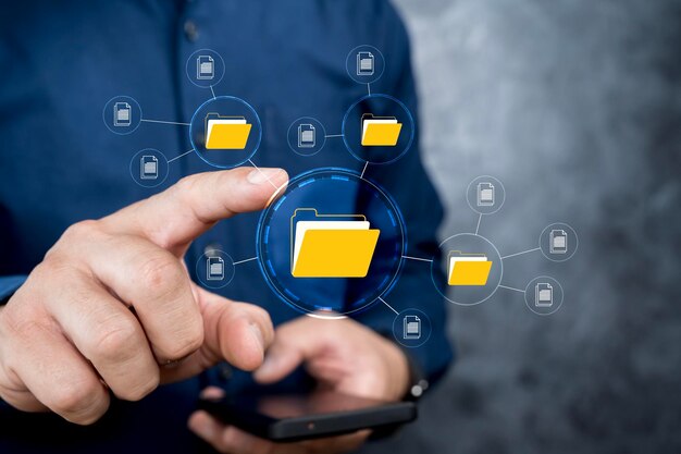 electronic documents management system and process automation search and managing online database