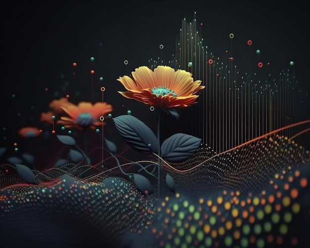 electronic flower generative AI