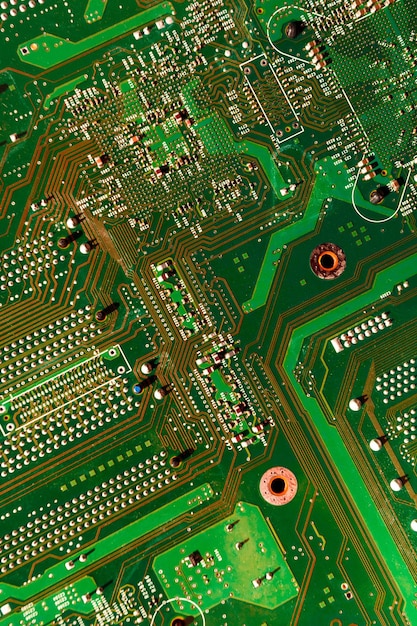 Struttura del chip di computer verde elettronico