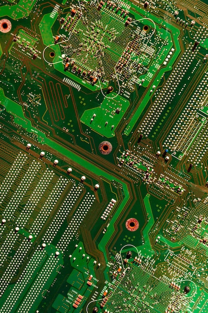 Electronic green computer chip texture