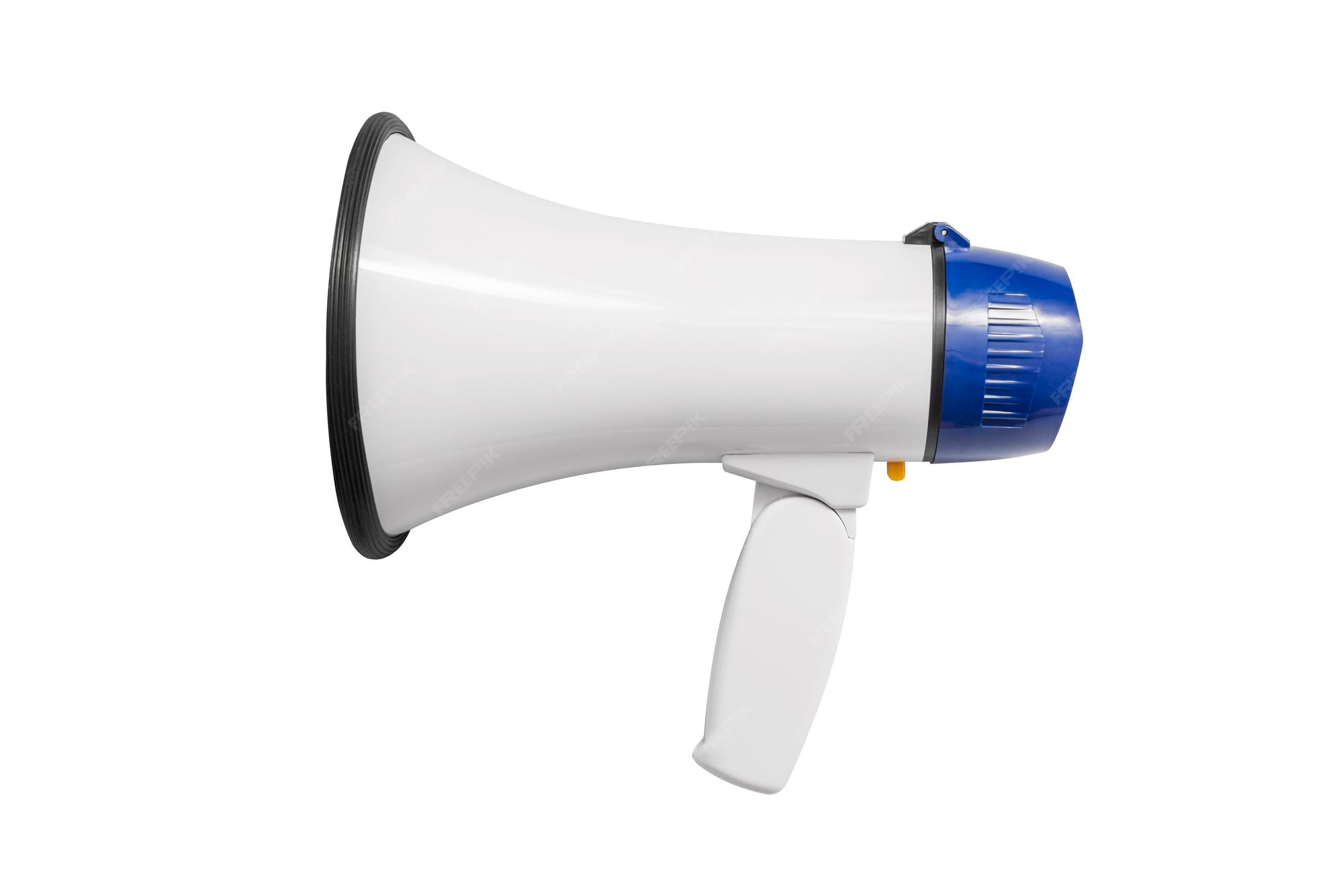 Premium Photo Electronic megaphone on white background loudspeaking Premium Photo Electronic megaphone on white background loudspeaking