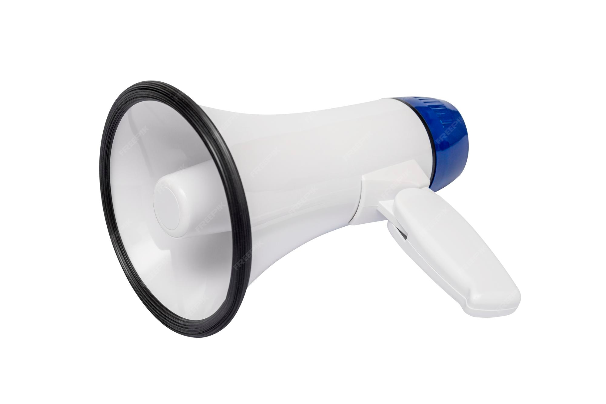 Premium Photo Electronic megaphone on white background loudspeaking