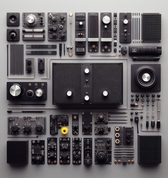 Foto illustrazione schematica dell'amplificatore di potenza elettronico