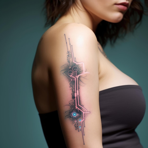 Electronic tattoos used for medical purposes Generative AI