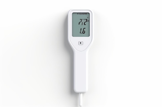 Electronic Thermometer on White Background On a White or Clear Surface PNG Transparent Background