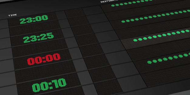 electronic timetable