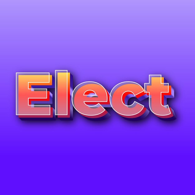 ElectText effect JPG gradient purple background card photo