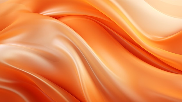 Элегантная абстрактная мягкая фокусная волна глянцевая оранжевая ткань для фона