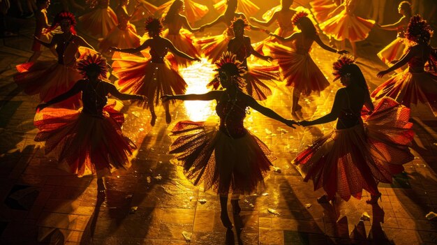 Foto l'eleganza della danza del carnevale