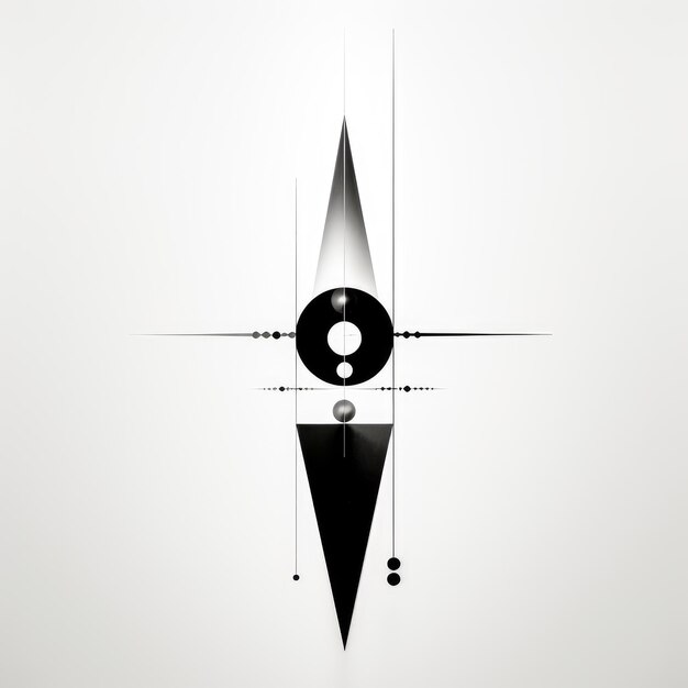 Premium AI Image  The Elegance of Contrasting Light and Dark Exploring Minimalist Geometric 