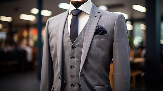 Elegance grey professional businessman's suit