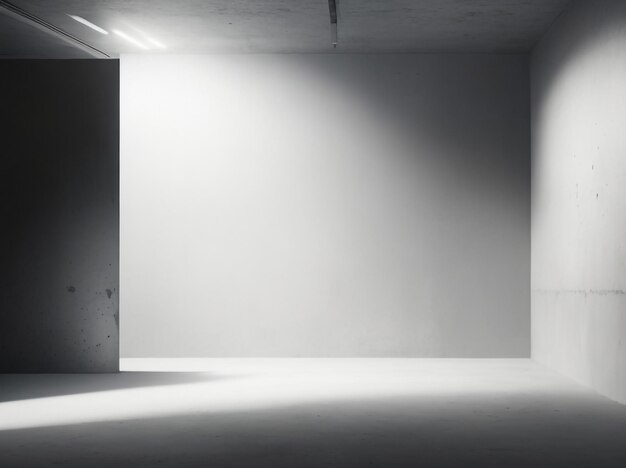 사진 그림자 속의 우아함 빈 어두운 추상적인 시멘트 벽과 스튜디오 방