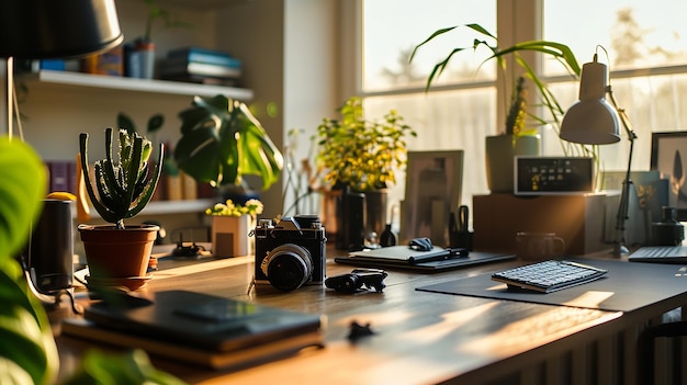 Elegance in Office Desk Organized Chaos Productivity