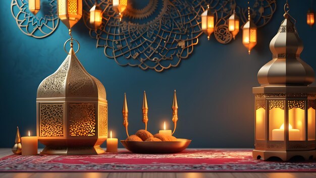 Elegance in Ramadan Premium 3D Background