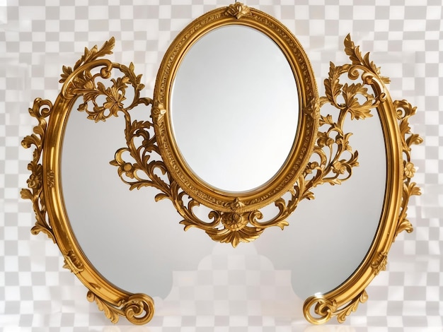 Elegance revived antique oval gold picture mirror frames