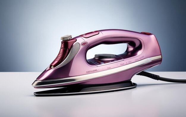 Photo elegance snapshot of compact iron on white background