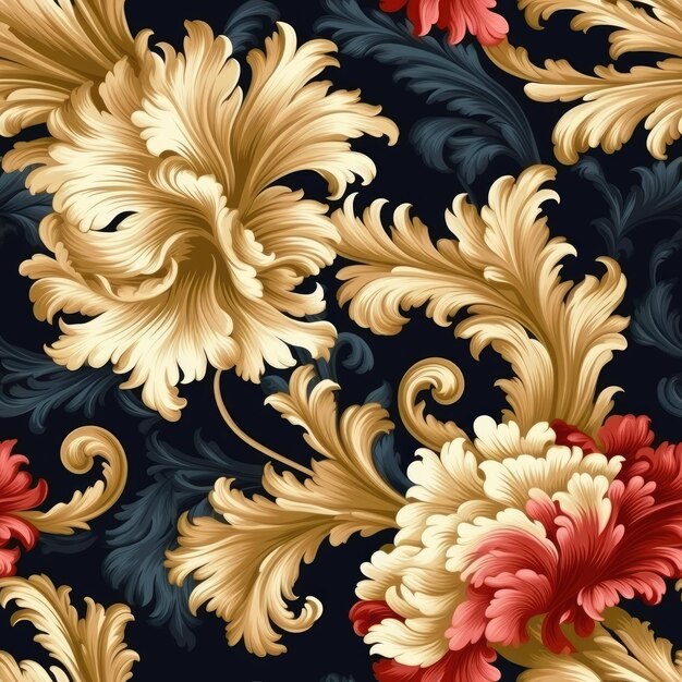 elegance splendid royal floral seamless pattern