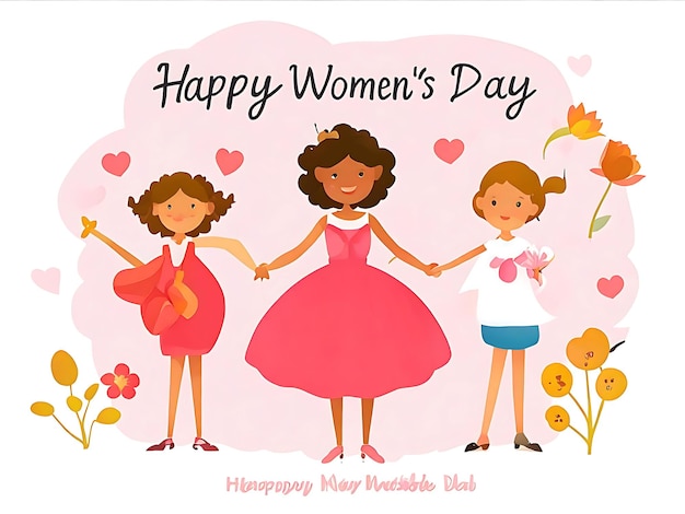 Elegance Unleashed Womens Day Pose Illustration