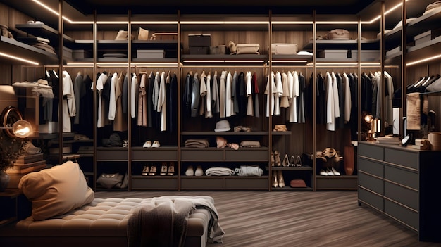 Elegance Unveiled The Ultimate WalkIn Closet with Glass Lockers