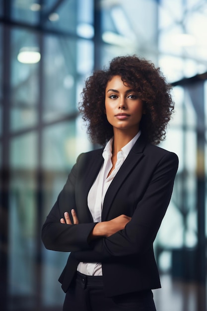 Elegance in Vibrant Colors Empowered Woman in Business