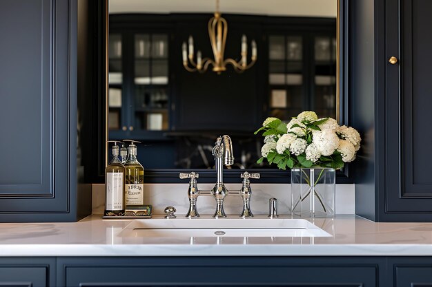 Photo elegance of white kitchen