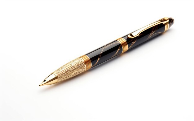 Elegance in Writing Fine Pen Display On White Background