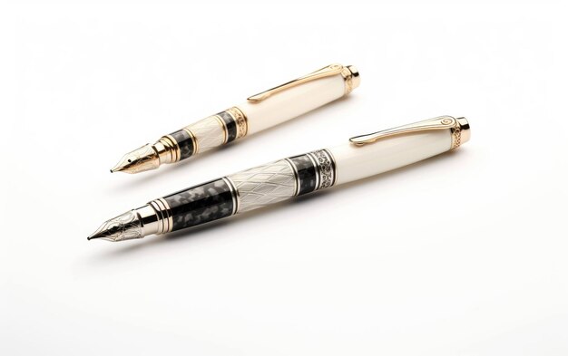 Elegance in Writing Luxury Pen Set On White Background