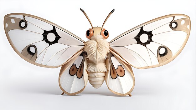 Elegant 16k Moth Insect View in Captivating Copy Space