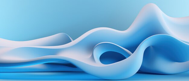 Elegant 3D-abstract met lichtblauwe vormen