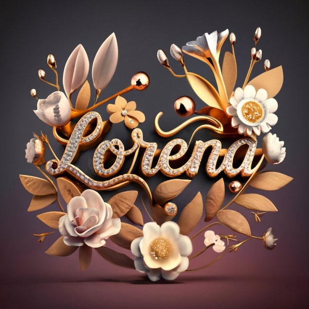 Elegant 3d floral illustration