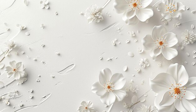 Photo an elegant 3d invitation featuring subtle floral patterns inspired by spring flowers common during n