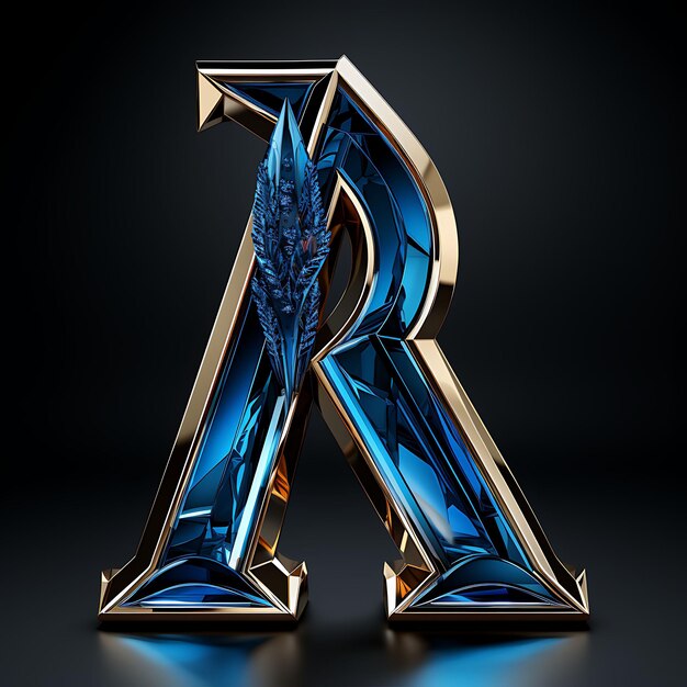 Photo elegant 3d rendered numbers and letters in luxurious expensive materials for highend decorative