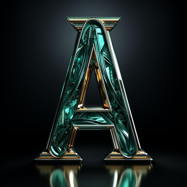 Elegant 3D Rendered Numbers and Letters in Luxurious Expensive Materials for HighEnd Decorative