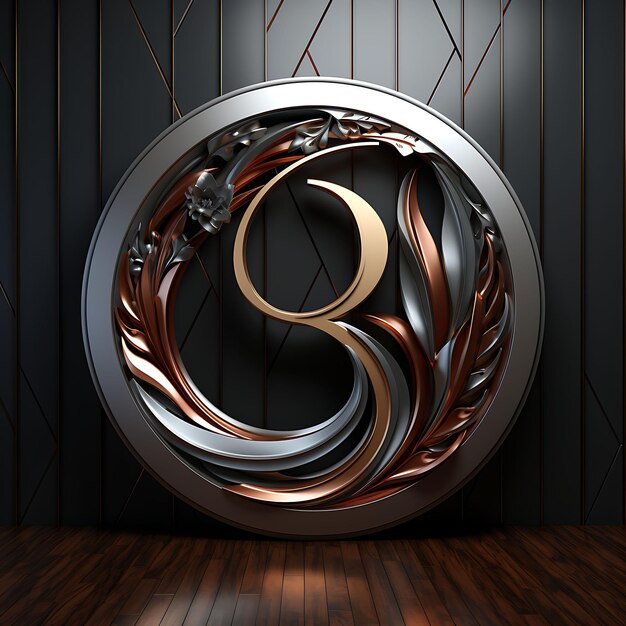 Elegant 3D Rendered Numbers and Letters in Luxurious Expensive Materials for HighEnd Decorative