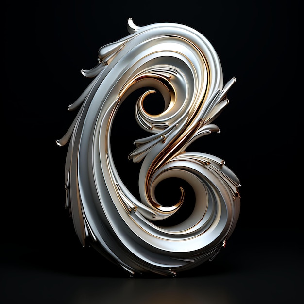 Elegant 3D Rendered Numbers and Letters in Luxurious Expensive Materials for HighEnd Decorative