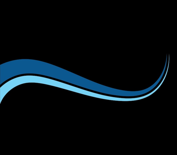 Photo elegant abstract dark background with blue curves