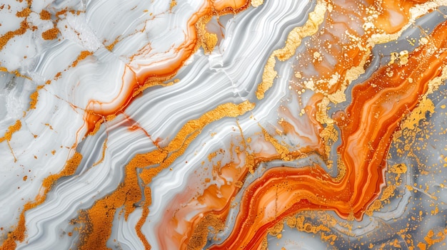 Элегантная абстрактная мраморная текстура в оттенках белого и оранжевого идеально подходит для фона и художественных дизайнов Идеально подходят для современных интерьеров и творческих проектов Увлекательный и универсальный стиль ИИ