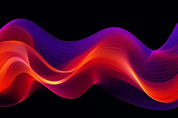 Photo elegant abstract wavy background generated by ai