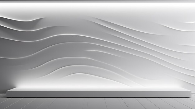 写真 エレガントな美学 シンプルで明るいプレゼンテーションのモックアップ 装飾的な白いパネル