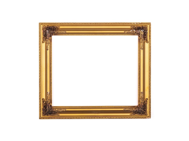 elegant ancient victorian frame isolated on white background